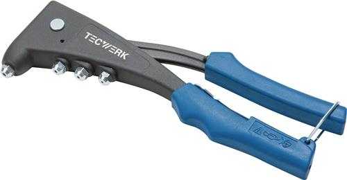 TECWERK Handblindnietsetzgerät L.255mm Arbeitsber.2,4-5mm m.Öffnungsf.TECWERK