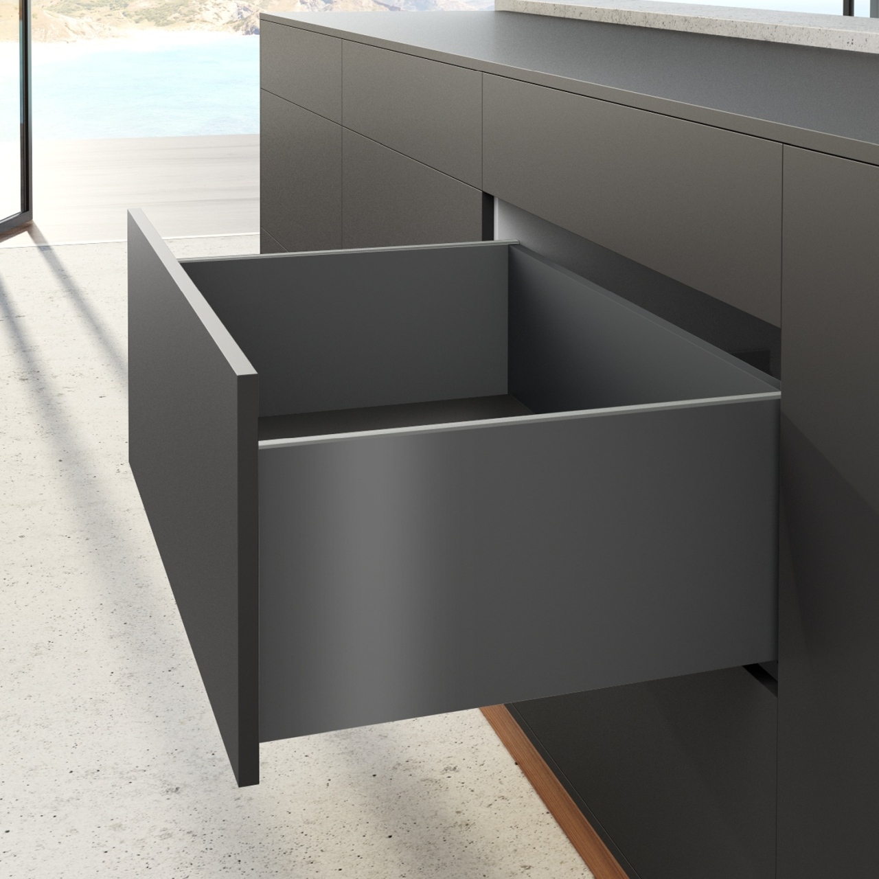 HETTICH AvanTech YOU Set Zarge, Höhe 251 mm x NL 400 mm, anthrazit, links und rechts, 9353449 HETTICH AvanTech YOU Set Zarge, Höhe 251 mm x NL 400 mm, anthrazit, links und rechts, 9353449