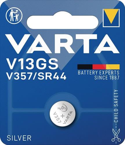 VARTA Knopfzelle Electronics 1,55 V 125 mAh SR44 11,6x5,4mm VARTA