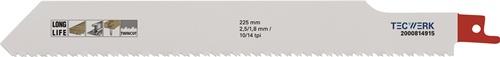 TECWERK Säbelsägeblatt L.225mm B.25mm TPI 10/14 2,5/1,8mm 5 St./Karte TW