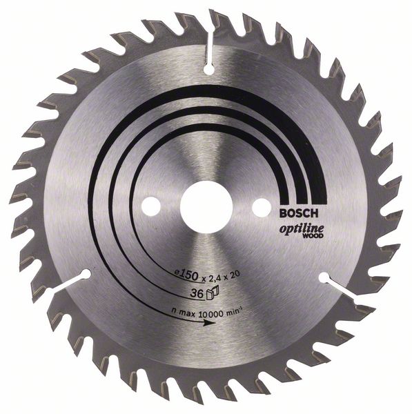 BOSCH Kreissägeblatt Optiline Wood für Handkreissägen, 150 x 20/16 x 2,4 mm, 36