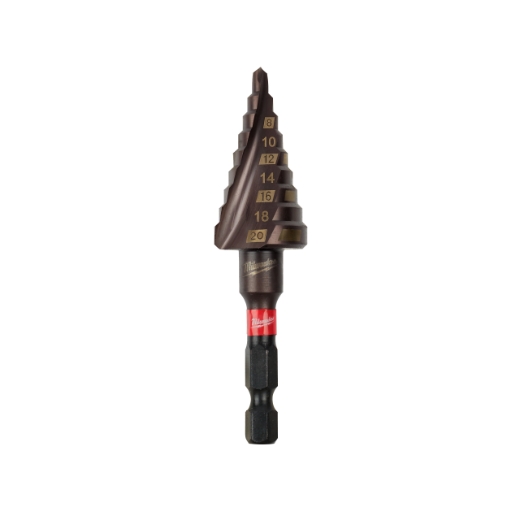 MILWAUKEE 4 bis 20 mm, 2 mm Stufen SHOCKWAVE Stufenbohrer