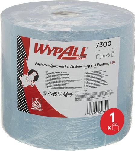 KIMBERLY-CLARK Wischtuch WYPALL L20 7300 L.ca.380 mmxB.ca.235mm blau 2-lag.500 Tü./Rl.KIMBERLY- KIMBERLY-CLARK Wischtuch WYPALL L20 7300 L.ca.380 mmxB.ca.235mm blau 2-lag.500 Tü./Rl.KIMBERLY-