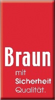 BRAUN Baurolle Seilrad-D.190mm m.Hakensicherung u.Kreuzbügel BRAUN
