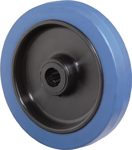 BS ROLLEN Ersatzrad D.125mm Trgf.200kg Gum.blau Achs-D.15mm Nabenl.50mm BS ROLLEN