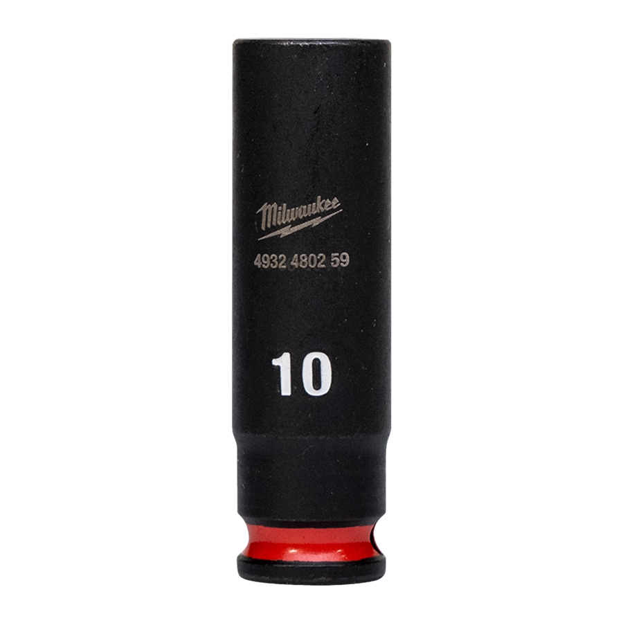 MILWAUKEE 10 x 50 mm SHOCKWAVE Schlagnuss 1/4" lang