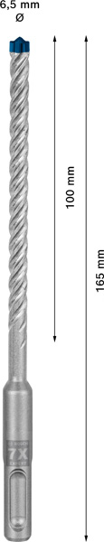 BOSCH EXPERT SDS plus-7X Hammerbohrer, 6,5 x 100 x 165 mm. Für Bohrhämmer