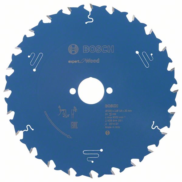 BOSCH Kreissägeblatt Expert for Wood, 200 x 30 x 2,8 mm, 24