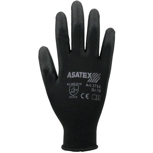 ASATEX Handschuhe Gr.10 schwarz EN 388 PSA II Nyl.m.PU ASATEX
