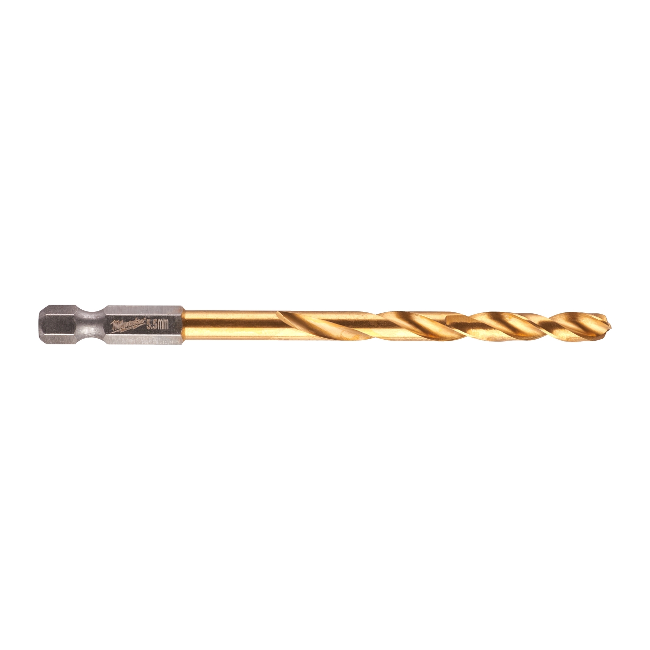 MILWAUKEE 5,5 x 104 mm SHOCKWAVE Metallbohrer HSS-G RED HEX Titan 1/4"
