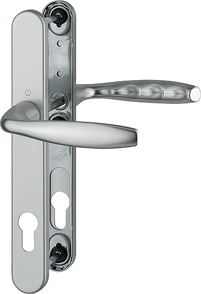 HOPPE® Drückergarnitur mit Schmalschild New York 1810/3346, Aluminium, 3257389