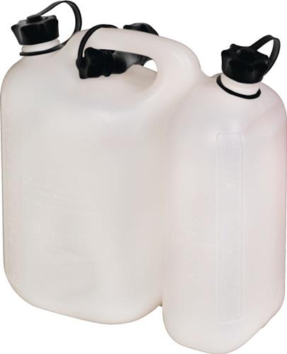 HÜNERSDORFF Kraftstoffdoppelkanister PROFI 5,5+3l natur HDPE L316xB145xH312mm HÜNERSDORFF