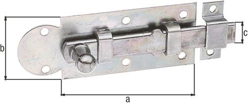 GAH Fensterriegel L.100mm B.30mm Form ger.STA galv.verz.d.pass.Ausschub 29mm GAH