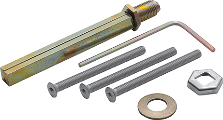HOPPE® Befestigungsset für Schutz-Wechselgarnituren ES1 (Knopf/Griff), VK 10 mm, DIN  965, Stiftlänge , Türdrücker, Haustür