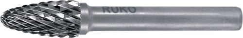 RUKO Frässtift RBF D.6mm Kopf-L.18mm Schaft-D.6mm HM Blank Verz.KVZ 4 RUKO