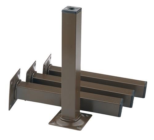 ELEMENT SYSTEM Möbelfuß verchr.25x25mm H.150mm Platte 4 St./Set ELEMENT SYSTEM