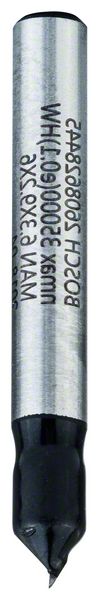 BOSCH V-Nutfräser 6 mm, D1 6,35 mm, L 16 mm, G 48 mm, 90°