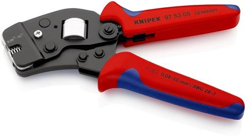 KNIPEX Crimpzange Gesamt-L.190mm 0,08-10,0 (AWG 28-7) mm² brün.Mehrkomp.-Hüllen KNIPEX