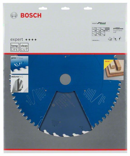 BOSCH Kreissägeblatt Expert for Wood, 450 x 30 x 4,5 mm, 34
