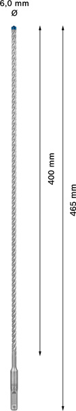 BOSCH EXPERT SDS plus-7X Hammerbohrer, 6 x 400 x 465 mm. Für Bohrhämmer
