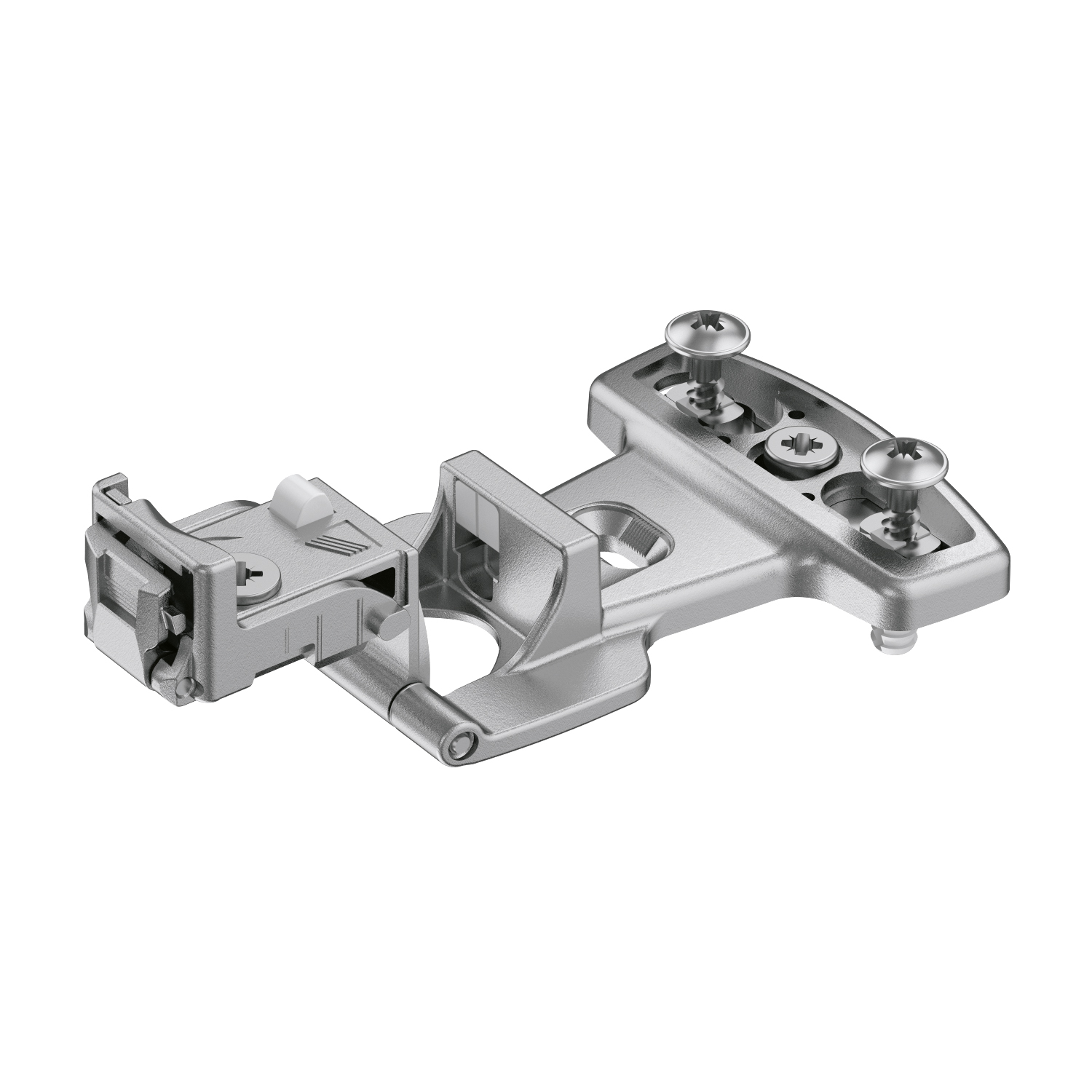 HETTICH Grundscharnier Selekta Pro 2000 E, 180 °, Auflage -3.2 mm, mit Spreizmuffen, vernickelt, 45056