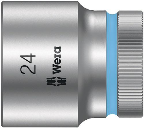 WERA Steckschlüsseleinsatz 8790 HMC Außen-6-kant SW24mm L.37mm 4-kt1/2Zoll CV verchr.