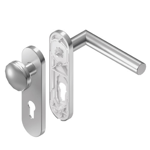 BKS Wechselgarnitur mit Kurzschild BELCANTO B-70210, oval, EV1-Optik