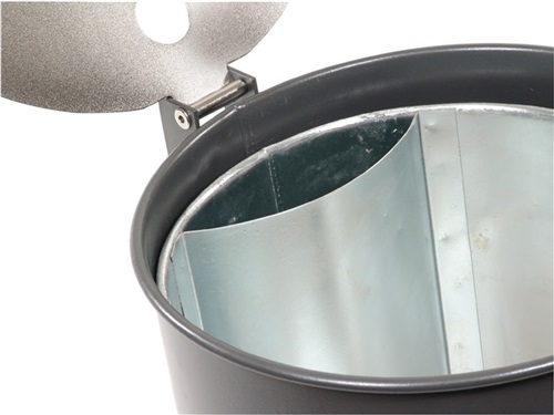 RENNER Abfallbehälter H510xØ360mm 50l anthrazit-eisenglimmer Befestigungsschiene