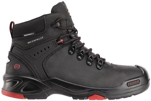 BAAK Sicherheitsstiefel Bailey Gr.43 schwarz/rot Leder S3 SRC HRO WR EN20345 BAAK