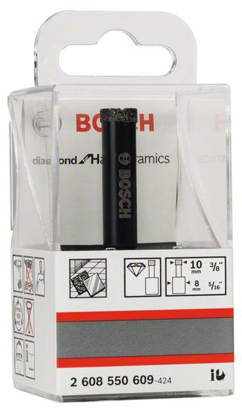 BOSCH Diamantnassbohrer Diamond for Hard Ceramics, 10 x 35 mm