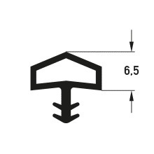 DEVENTER Türdichtung M 680 Zimmertür Nutbefestigung 12 mm/6,5 mm Nuttiefe: 6 mm Polyvinylchlorid (PVC) naturfarben