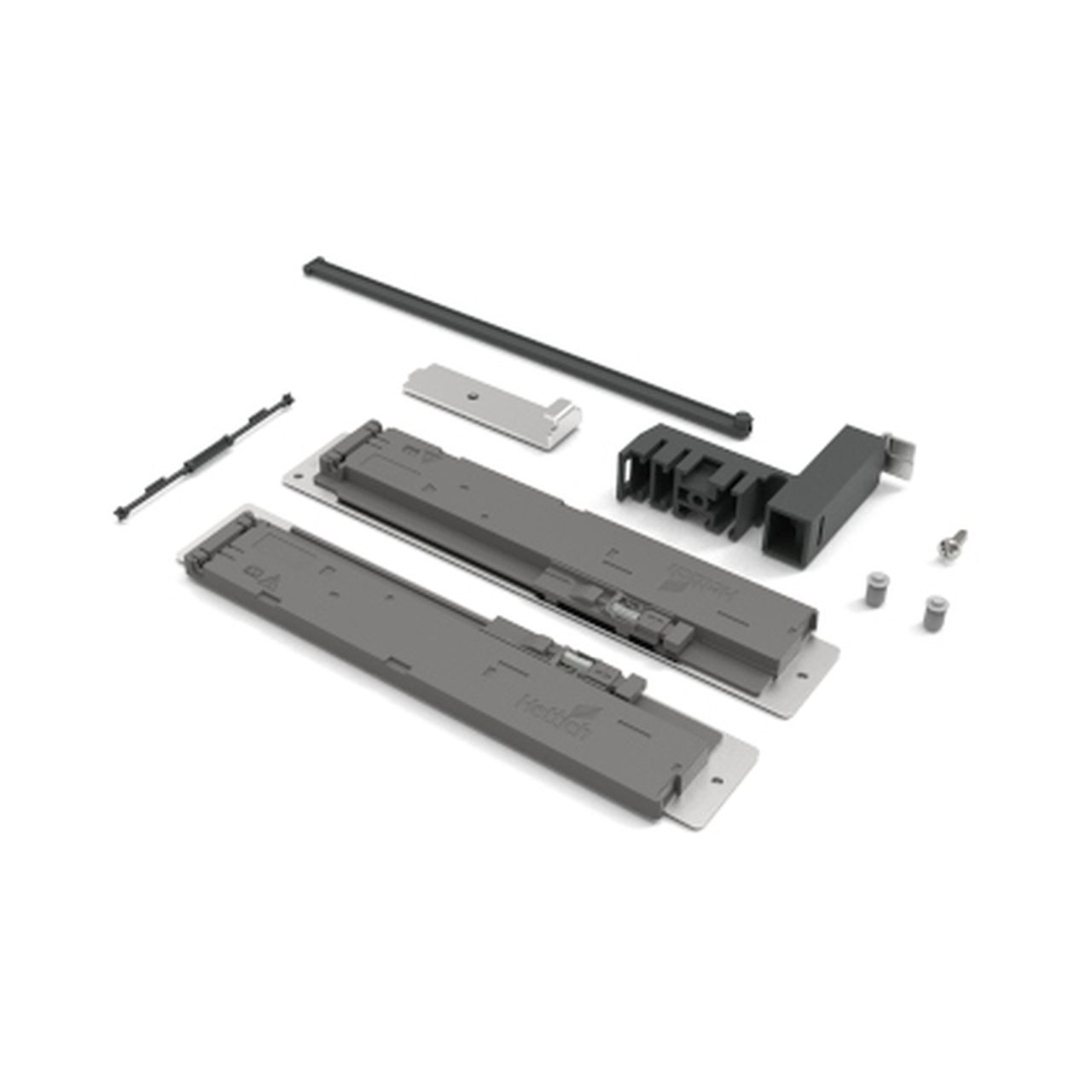 HETTICH Push to open Silent Set, Zubehör für Front- / Handtuchhalterauszug 90°, 9279210