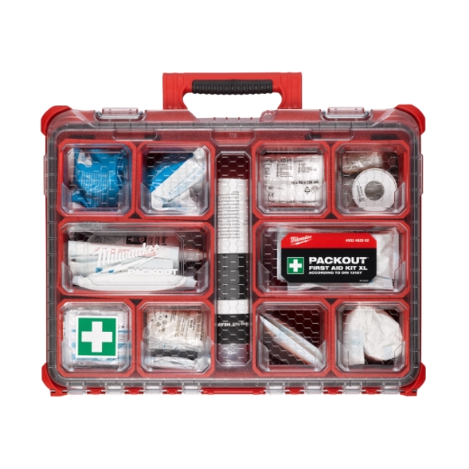 MILWAUKEE DIN 13157 PACKOUT Erste-Hilfe-Kit XL im PACKOUT Organiser