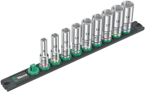 WERA Steckschlüsseleinsatzset Deep 1 9-tlg.Antr.10mm (3/8) Zoll WERA
