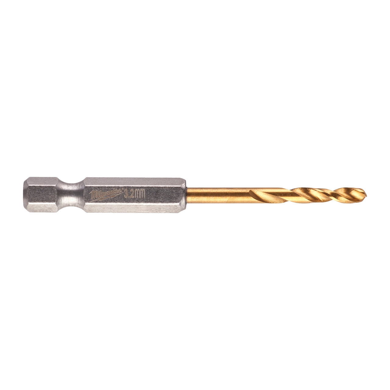 MILWAUKEE 3,2 x 66,5 mm SHOCKWAVE Metallbohrer HSS-G RED HEX Titan 1/4"