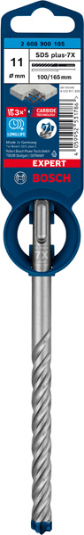 BOSCH EXPERT SDS plus-7X Hammerbohrer, 11 x 100 x 165 mm. Für Bohrhämmer