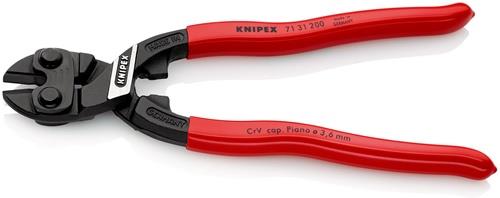 KNIPEX Kompaktbolzenschneider CoBolt® L.200mm Ku.-Überzug ger.3,6mm m.Aussparung