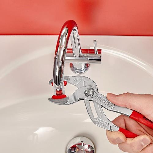 KNIPEX Syphon-/Connectorenzange L.250mm Spann-W.10-75mm verchr. KNIPEX Syphon-/Connectorenzange L.250mm Spann-W.10-75mm verchr.