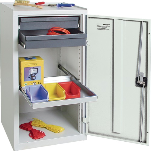 STUMPF Werkzeug-/Beistellschrank H1000xB500xT500mm 2Schubl.,1Bd.lichtgrau/lichtgrau