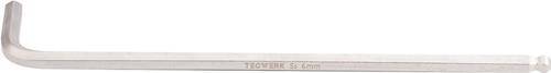 TECWERK Sechskantwinkelschraubendreher SW 6mm lang,Kugelk.180x32mm TECWERK