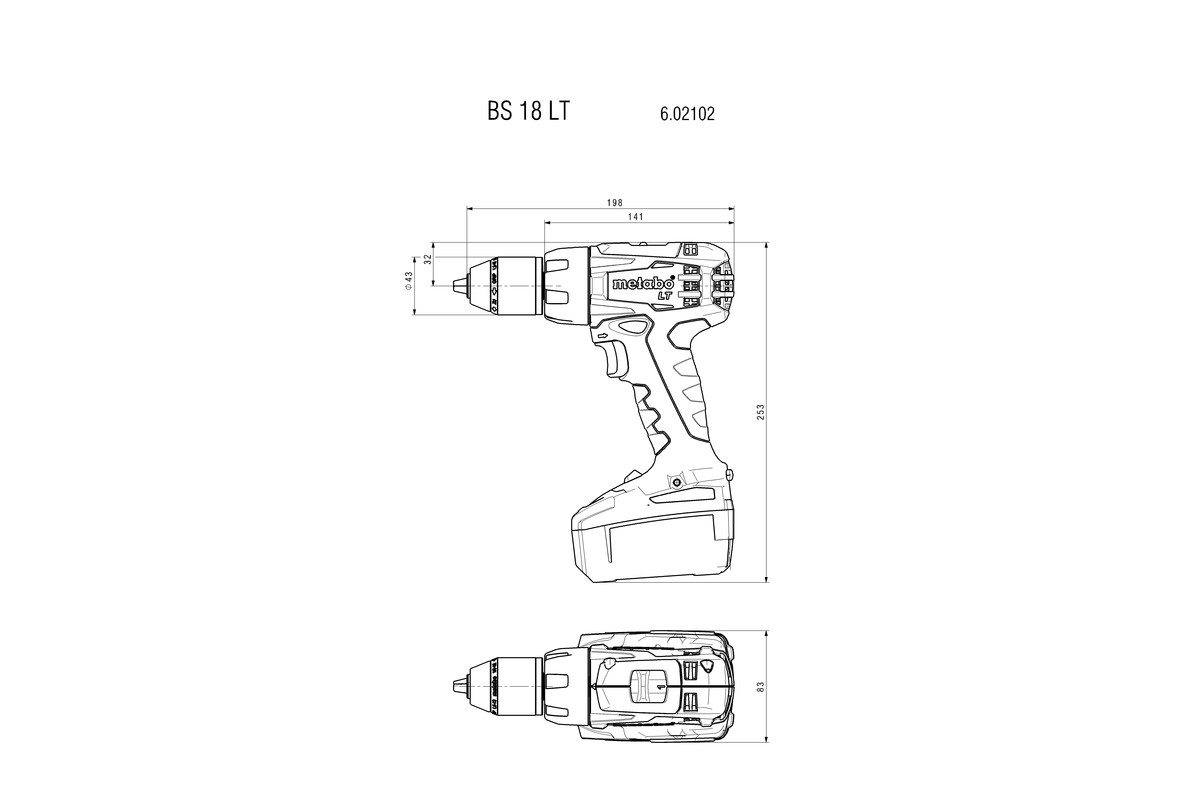 METABO Akku-Bohrschrauber BS 18 LT Set