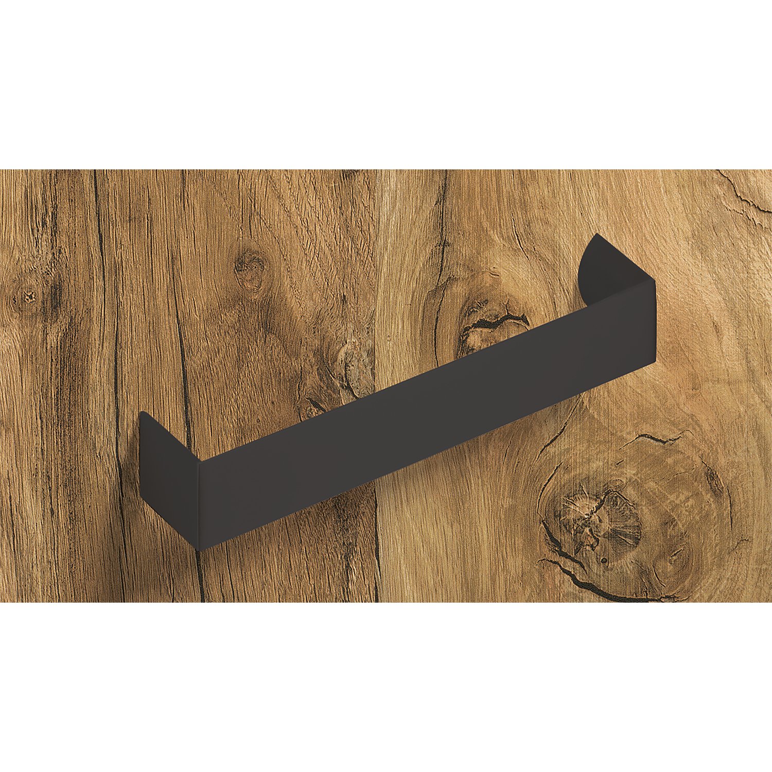 HETTICH Griff Nursia, •–• 160, L 168 mm, B 24 mm, H 30 mm, Schwarz matt, 9264087 HETTICH Griff Nursia, •–• 160, L 168 mm, B 24 mm, H 30 mm, Schwarz matt, 9264087