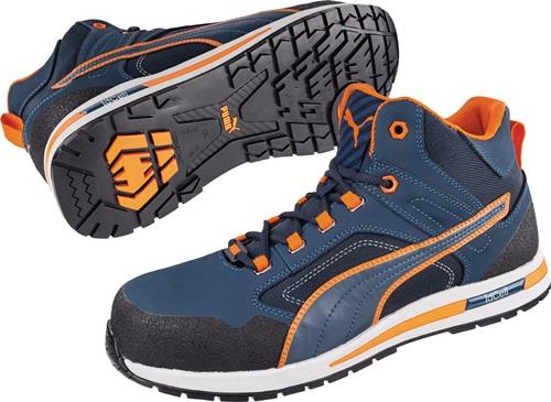 PUMA Sicherheitsstiefel Crosstwist MID Gr.42 blau/orange S3 HRO SRC DIN EN20345