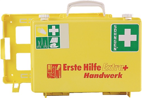 SÖHNGEN Erste Hilfe Koffer Extra+ Handwerk leuchtgelb B310xH210xT130mm