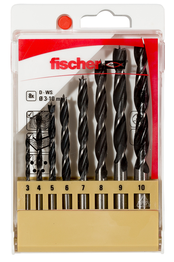 FISCHER Holzbohrer D-WS Set 4-10mm P (5)