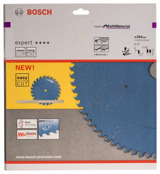 BOSCH Kreissägeblatt Expert for Multi Material, 254 x 30 x 2,4 mm, 80