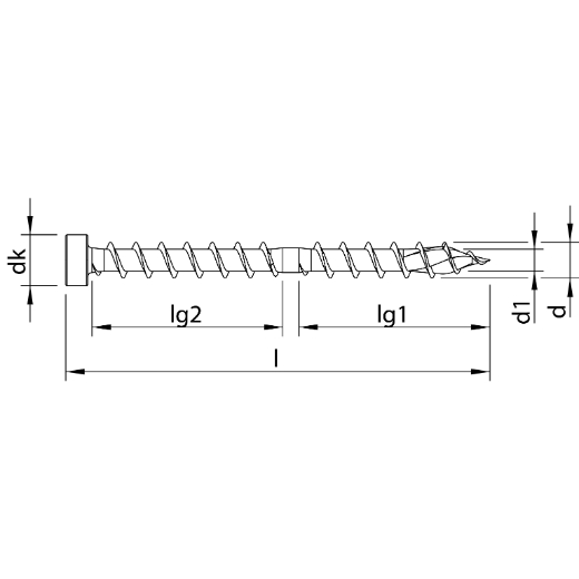 HECO TOPIX-plus CombiConnect Zylinderkopf, T-Drive, CC-Gewinde, verzinkt blau, A3K