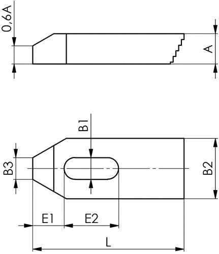 AMF Spanneisen Nr.6314Z f.T-Nut 8mm L.100mm AMF