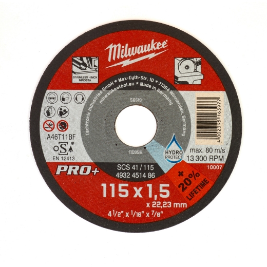 MILWAUKEE SCS41 1,5 mm Metalltrennscheibe PRO+ INOX 125 mm