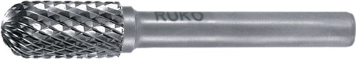 RUKO Frässtift WRC D.12mm Kopf-L.25mm Schaft-D.6mm HM Blank Verz.KVZ 4 RUKO